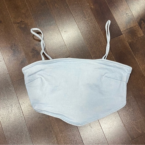 Denim tank top zip up - Picture 1 of 6